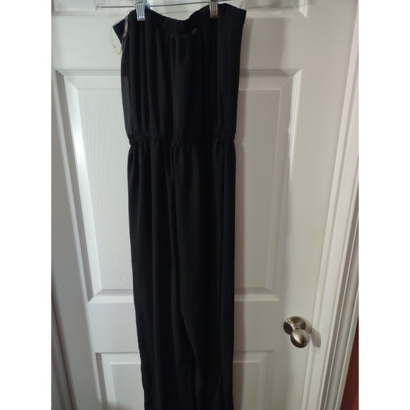 Iris Romper Pant/Shorts Size M Black Sleeveless Partially Sheer - Picture 4 of 9